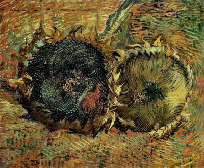 To kuttede solsikker, 1887. av Vincent van Gogh