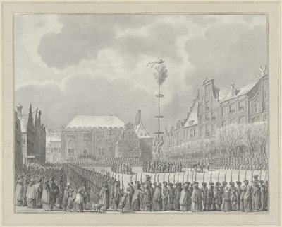 Avskaffelse av Stadtholdership på Grote Markt i Haarlem, 1795 av Vincent Jansz. van der Vinne