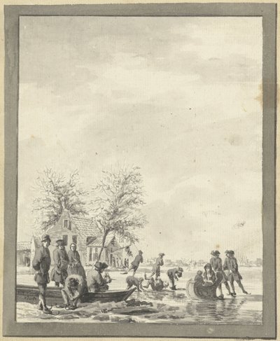 Isunderholdning på Buiten Spaarne nær Haarlem ved Herberg av Vincent Jansz. van der Vinne