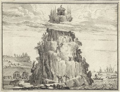 Visdommens tempel på en stein av Vincent Laurensz. van der Vinne (II)