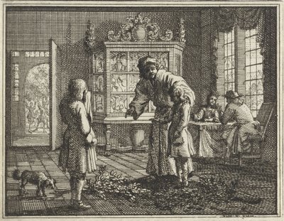 Far irettesetter barna sine av Vincent Laurensz. van der Vinne (II)