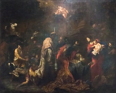 The Adoration of the Magi (olje på lerret) av Vincent Malo