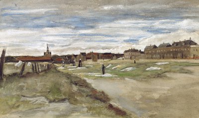 quot;Blanchisserie à Scheveningenquot; Blekeri i Scheveningen (recto); quot;Femme de Scheveningenquot; Kvinne fra Scheveningen (verso) av Vincent van Gogh