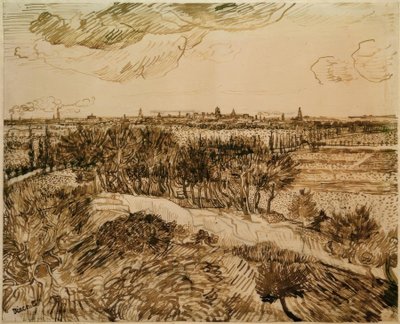 Utsikt over Arles fra Montmajour av Vincent van Gogh