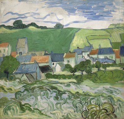 Blick auf Auvers. Auvers-sur-Oise, mai - juni 1890 av Vincent van Gogh