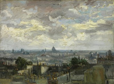 Utsikt over Paris. 1886 av Vincent van Gogh