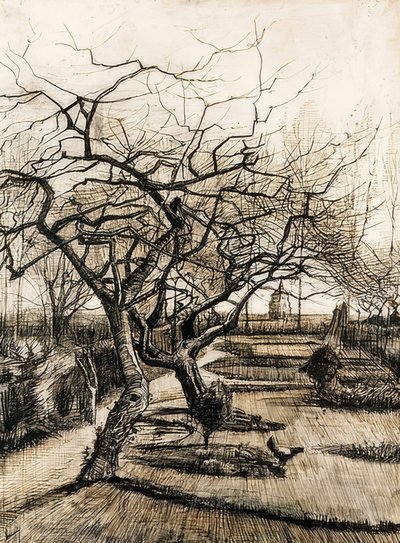 Hagen til prestegården i Nuenen. 1884 av Vincent van Gogh