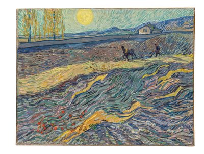 Bonde på et felt, 1889 av Vincent van Gogh