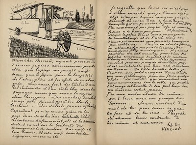 Faksimile av et brev fra Vincent Van Gogh til Emile Bernard 18. mars 1888, fra boken 