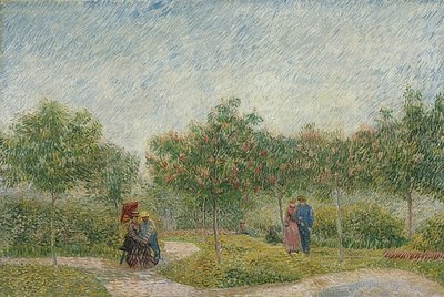 Hage med par: Square Saint-Pierre. 1887 av Vincent van Gogh