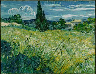 Grønn hveteåker med sypress av Vincent van Gogh