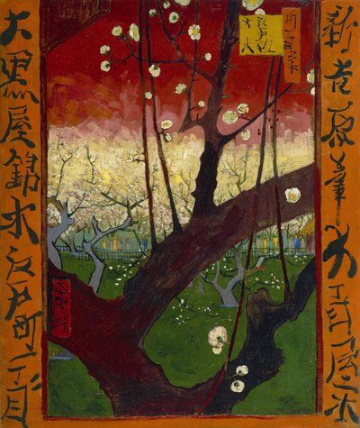 Japonaiserie: Flowering Plum Orchard (etter Hiroshige), Paris av Vincent van Gogh