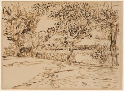 Landskap ved Arles av Vincent van Gogh