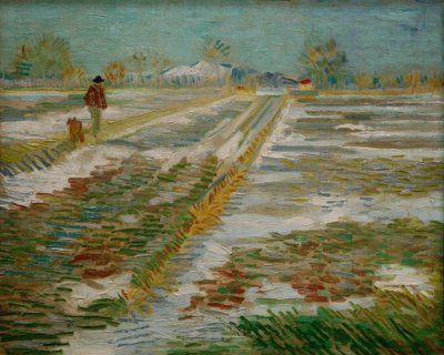 Landskap med snø av Vincent van Gogh