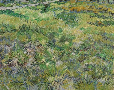Langt gress med sommerfugler. 1890 av Vincent van Gogh