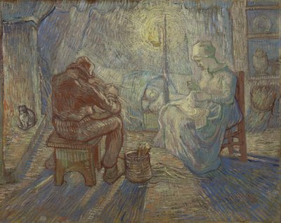 Natt (etter Millet) av Vincent van Gogh