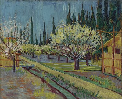 Frukthage omkranset av sypresser av Vincent van Gogh