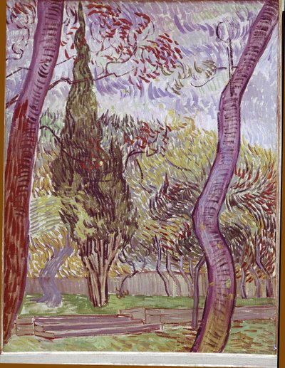 Park ved Saint-Paul Hospital i Saint-Remy-de-Provence av Vincent van Gogh