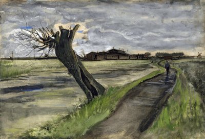 Pollard Willow (saule tetard) av Gogh, Vincent, van (1853-1890). Blyant, akvarell, Gouache, blekk på papir, størrelse: 38x55,8 av Vincent van Gogh