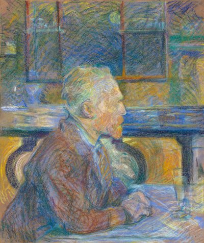 Portrett av Vincent van Gogh (1853-1890) av Toulouse-Lautrec, Henri, de (1864-1901) av Vincent van Gogh