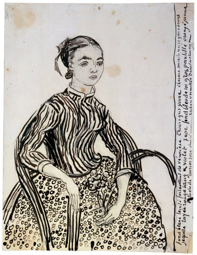 Portrett av en ung dame La Mousmé, 1888. av Vincent van Gogh