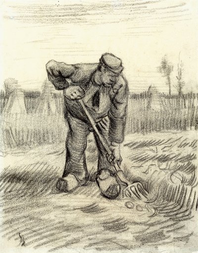 Potetsamler, 1885 av Vincent van Gogh