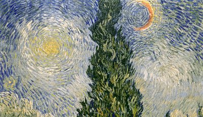Vei med sypresser av Vincent van Gogh