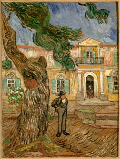 Saint Paul Hospital i Saint Remy de Provence (Saint-Remy-de-Provence). Maleri av Vincent van Gogh (1853-1890) 1889 Søn. 0,63x0,48m. Paris, musee d