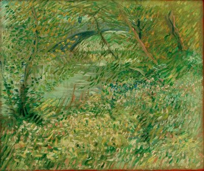 Bredden av Seinen om våren ved Pont de Clichy av Vincent van Gogh