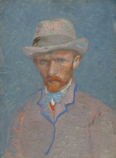 Selvportrett med grå filthatt av Vincent van Gogh