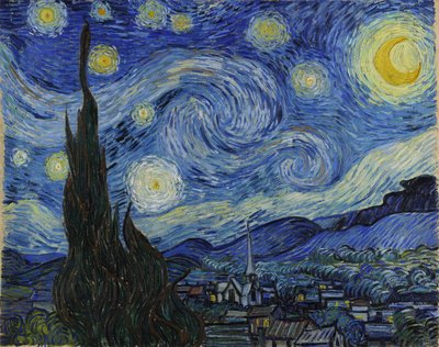 Stjerneklar natt av Vincent van Gogh