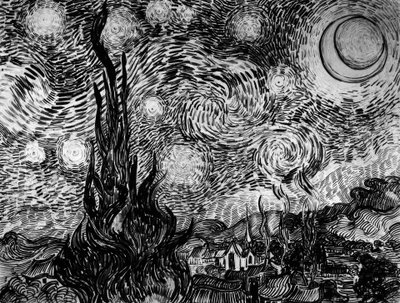 Stjerneklar natt av Vincent van Gogh