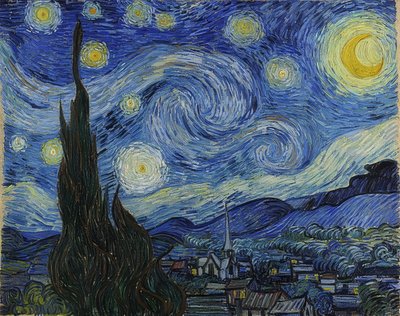 Stjerneklar natt. 1889 av Vincent van Gogh