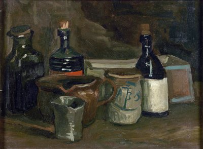 Stilleben med flasker og keramikk par Gogh, Vincent, van (1853-1890). Olje på lerret, størrelse: 31,5x41,8 av Vincent van Gogh