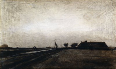 Soloppgang; Soloppgangen, 1883 av Vincent van Gogh