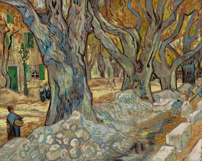 De store platantrærne (Road Menders ved Saint-Rémy) av Vincent van Gogh