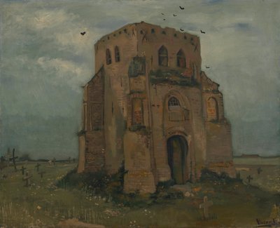 Det gamle kirketårnet på Nuenen av Vincent van Gogh