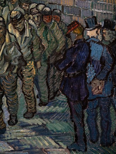 The Prison Courtyard (detalj) av Vincent van Gogh