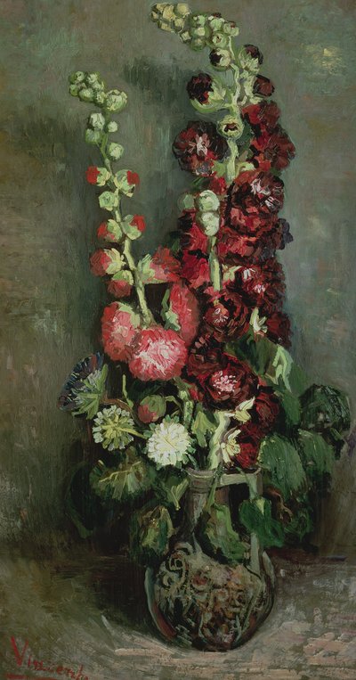 Vase av stokkroser, 1886 av Vincent van Gogh