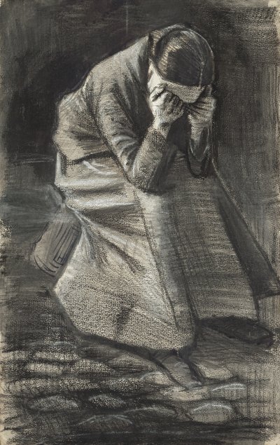 Gråtende kvinne, 1883 av Vincent van Gogh