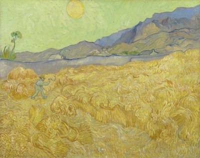 Hvetefelt med en høster av Vincent van Gogh