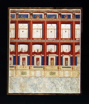 Antikke romerske fresker, ca. 1775 (akvarell og gouache på papir) av Vincenzo Brenna