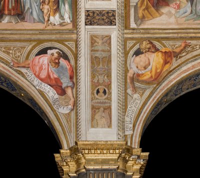 Central Nave, Plume Second and Third Span North, Vincenzo Campi 1573, Busts with Prophets av Vincenzo Campi