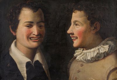 To unge mennesker ler To gutter som ler, andre halvdel av 1500-tallet .. av Vincenzo Campi