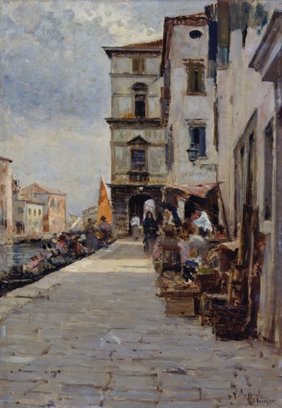 Marked i Chioggia av Vincenzo Caprile