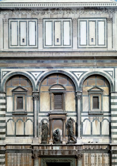 Døperen Johannes, hans bøddel og Salome (Detalj av dåpskapellet i Firenze) - Skulptur av Vincenzo Danti