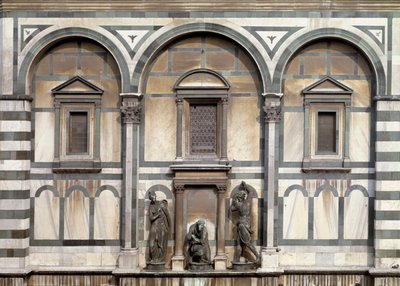 Døperen Johannes, hans bøddel og Salome (detalj av dåpen i Firenze) - skulptur 1571 av Vincenzo Danti