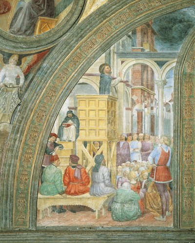 The Miracle of the Cloud, detalj fra Stories of Saint Peter Martyr, av Vincenzo Foppa av Vincenzo Foppa