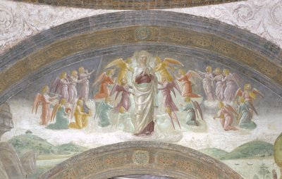 Jomfru Maria og musikervinkler av Vincenzo Foppa