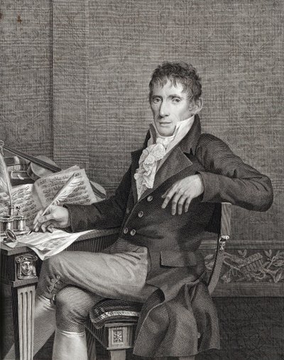 Portrett av fiolinisten og komponisten Alessandro Rolla 1757-1841, ca. 1810. av Vincenzo Raggio